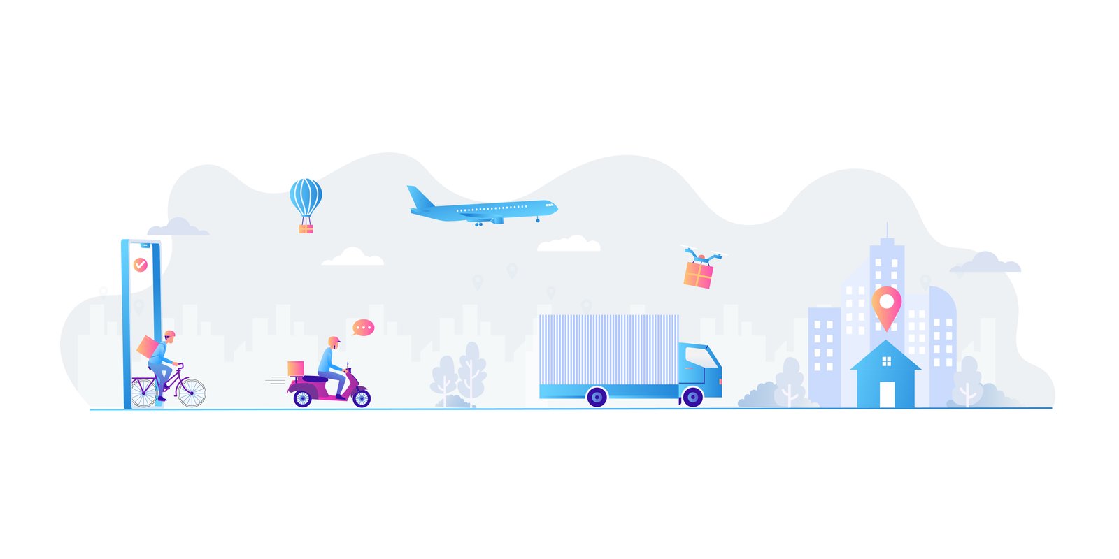 Logistics vector illustration